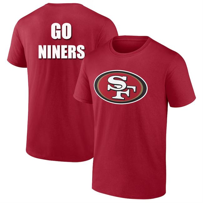 Men's San Francisco 49ers Red T-Shirt（1pc Limited Per Order）